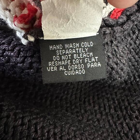 BeldochPopper Woman Christmas Sweater 1X Black/Red/White Reindeer Snowflake Tree - Picture 6 of 9